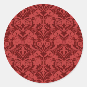 Red Wallpaper Classic Round Sticker