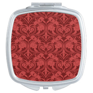 Red Wallpaper Compact Mirror