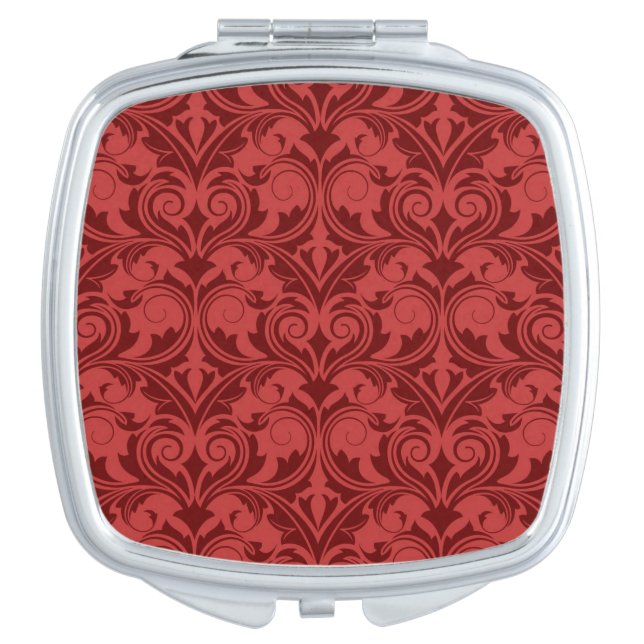 Red Wallpaper Compact Mirror (Front)