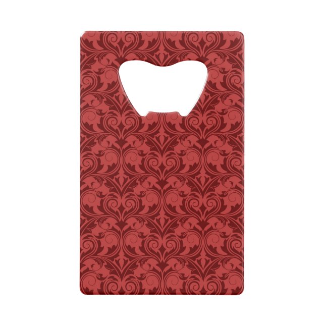 Red Wallpaper Credit Card Bottle Opener (Front)