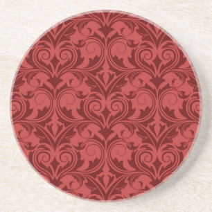 Red Wallpaper Drink Coaster