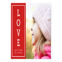 Red Warm Wishes Modern Love Holiday Photo Magnetic Card