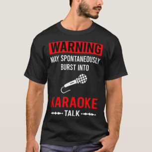 Red Warning Karaoke T-Shirt