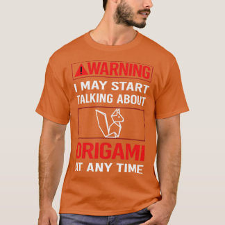 Red Warning Origami T-Shirt