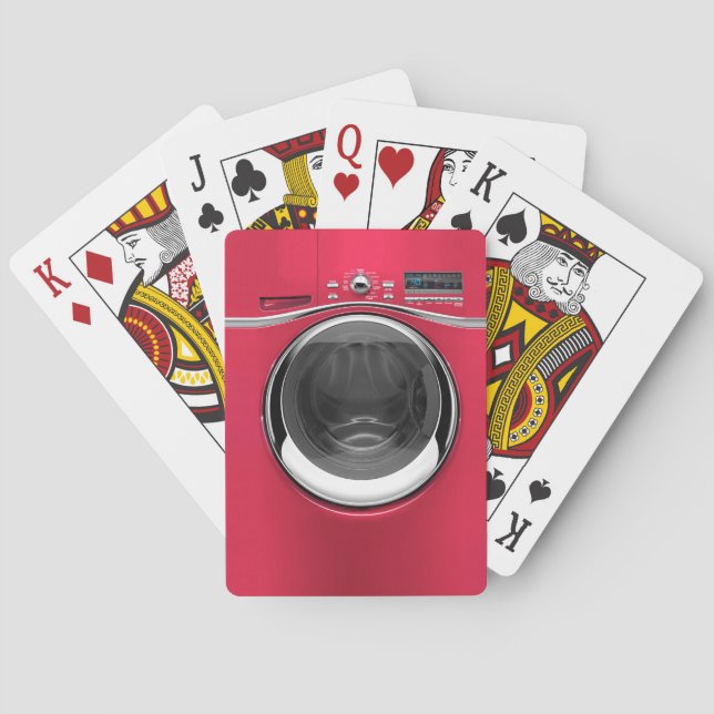 Red Washing Machine Poker Cards (Back)