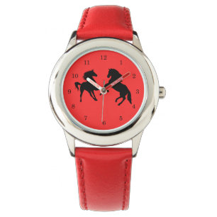 Red Watch with Couple Horse - Choose Color