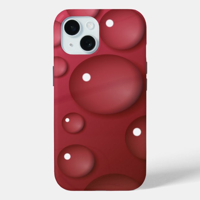 Red Water Drop Pattern Case-Mate iPhone Case (Back)