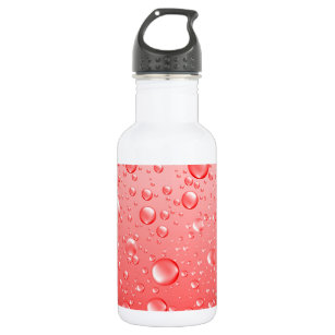 Red Water Droplets Stainless Steel Water Bottle