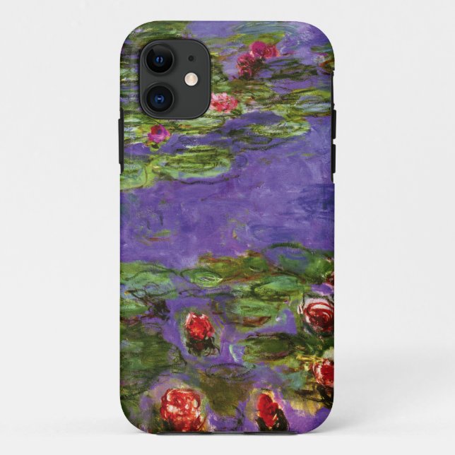 Red Water Lilies Claude Monet Fine Art Case-Mate iPhone Case (Back)