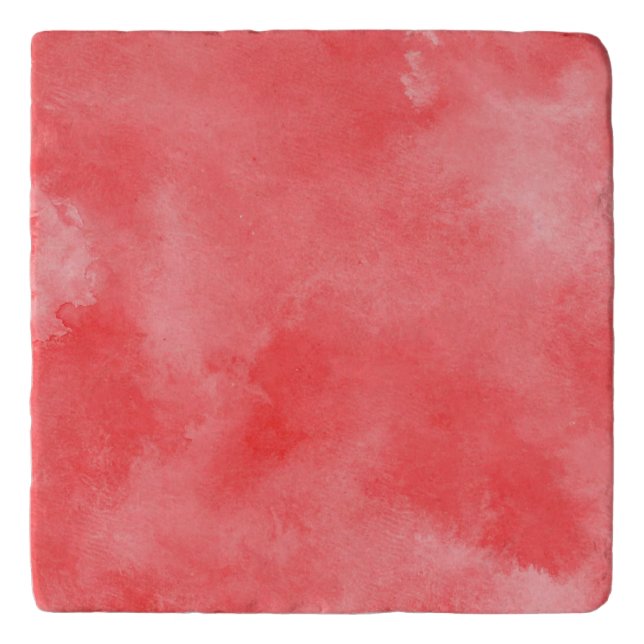 Red Watercolor, Artistic Accent  Trivet (Front)