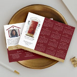Red Watercolor Door Real Estate Calendar 2024 Postcard<br><div class="desc">Beautiful and elegant real estate business 2024 calendar marketing postcard. Our design features our own hand-painted watercolor red front door. Accented with touches of gold on the mailbox slot, door handle, and door kickplate. Modern black outdoor wall lights and a burlap welcome doormat complete this charming real estate design. Personalize...</div>