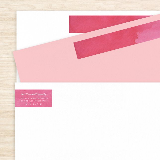 Red Watercolor Festive Christmas Wrap Around Label (Creator Uploaded)