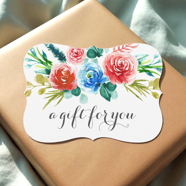Red Watercolor Floral Business Gift Certificate (Creator Uploaded)