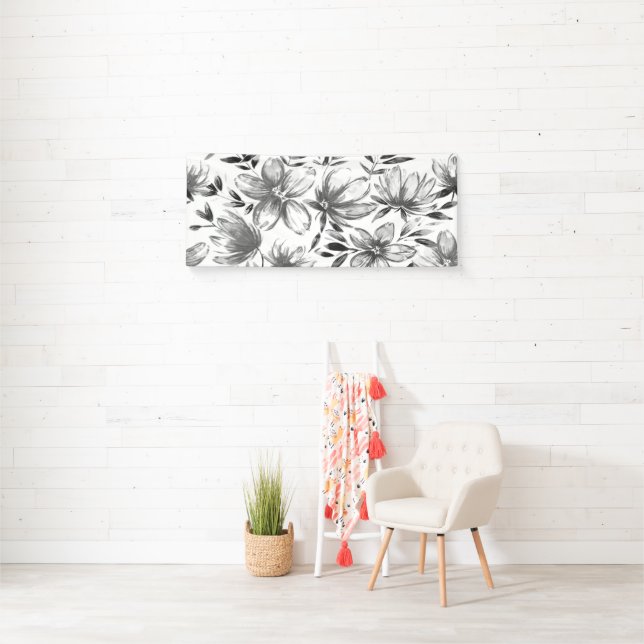 Red Watercolor Flowers 4 Banner (Insitu)