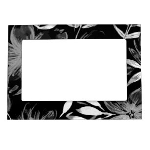 Red Watercolor Flowers 7 Magnetic Frame