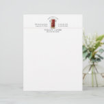 Red Watercolor Front Door Personalized Company Letterhead<br><div class="desc">Beautiful and elegant personalized letterhead stationery for real estate agents and more. Our design features our own hand-painted watercolor red front door. Easily customize with your contact information. All illustrations are hand-painted original artwork by Moodthology.</div>