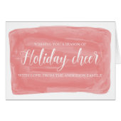 Red Watercolor Holiday Cheer (Front Horizontal)