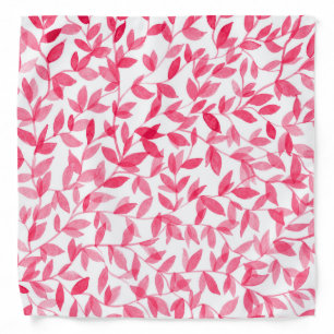 Red watercolor leaves design bandana