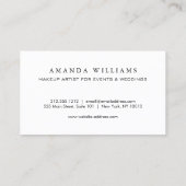 Red Watercolor Makeup Artist Swatches Business Card (Back)