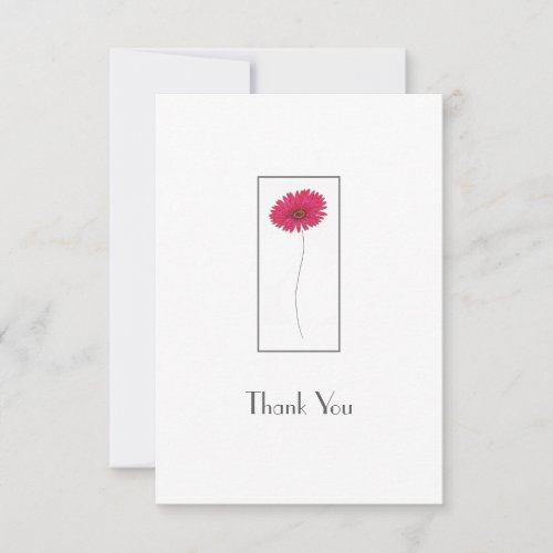Red Watercolor Pen  Ink Gerb Thank You Card