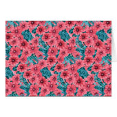 Red watercolor petunia flower pattern (Front Horizontal)