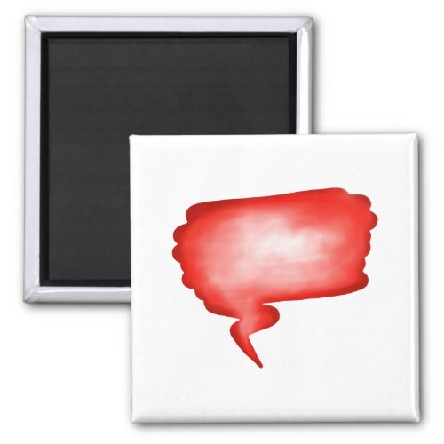 Red Watercolor Word Balloon Magnet