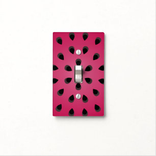 Red watermelon chunk with seeds light switch cover