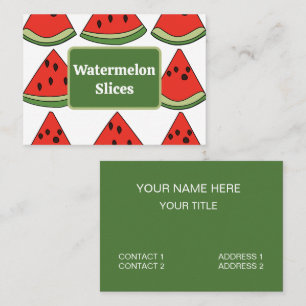Red Watermelon Slice Fruit Business Card