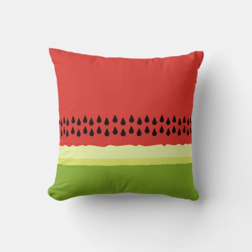 Red Watermelon Slice Throw Pillow