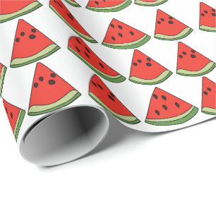 Red Watermelon Slices Wrapping Paper
