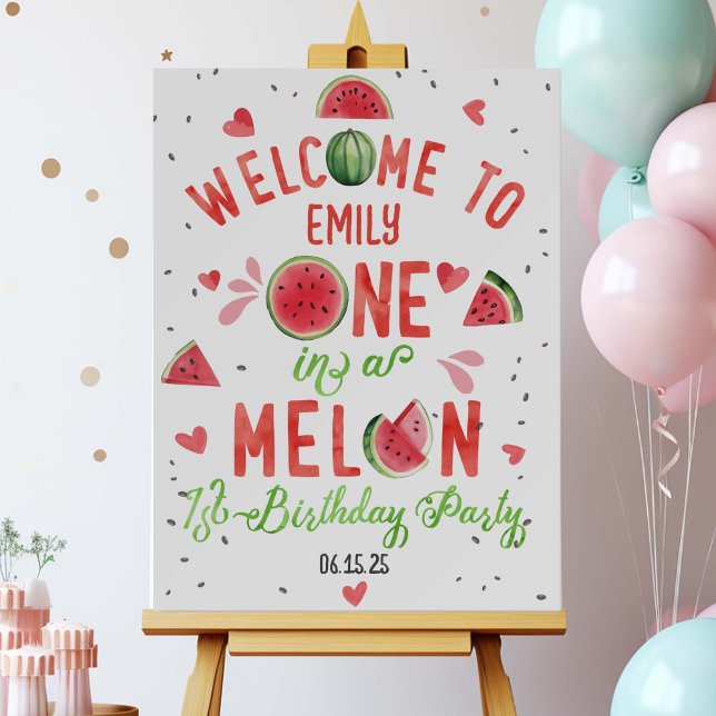 red watermelon, Summer one in a melon welcome sign (Creator Uploaded)