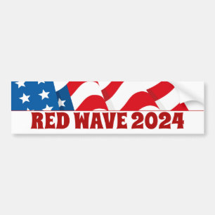 RED WAVE 2020 VOTE REPUBLICAN BUMPER STICKER