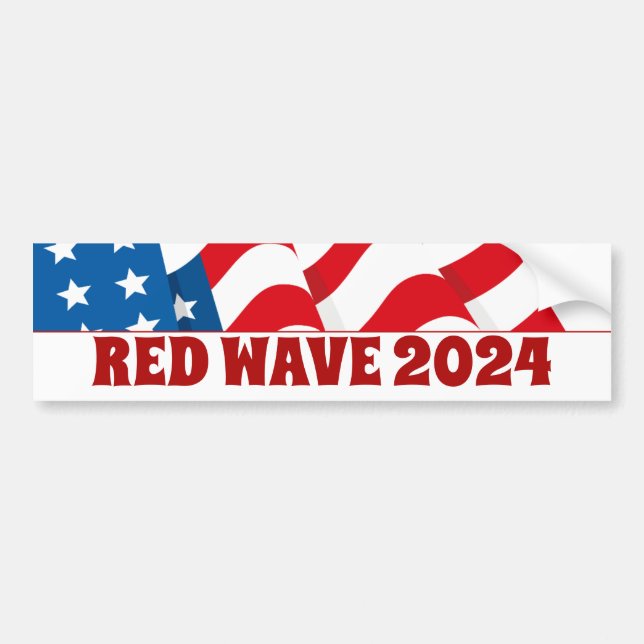 RED WAVE 2020 VOTE REPUBLICAN BUMPER STICKER (Front)