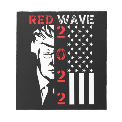 Red Wave 2022 Trump Republican Gift Notepad