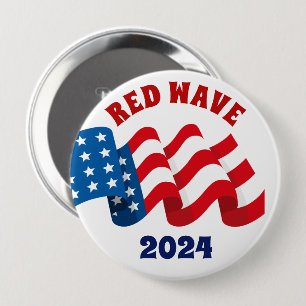 RED WAVE 2024 REPUBLICAN ELECTION BUTTON