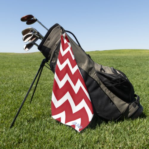 red wave golf towel