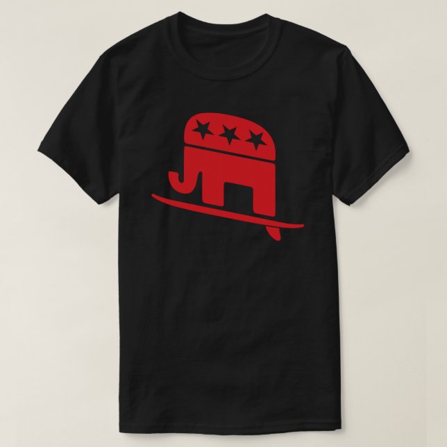 Red Wave Is Coming Republican Elephant Southern Re T-Shirt (Design Front)