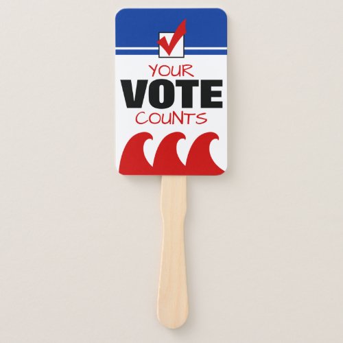 Red Wave Republican Your Vote Counts Election 2018 Hand Fan