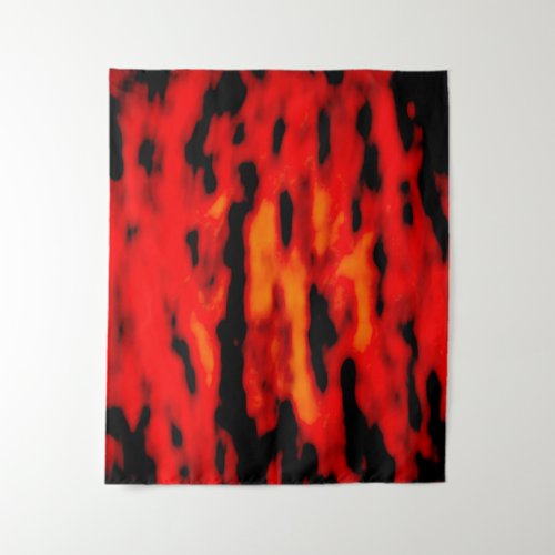 Red  waves abstract series no16 tapestry