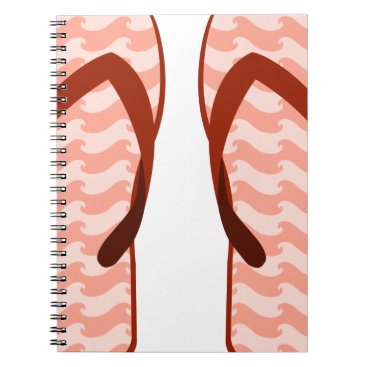 Red Waves Flip Flops Notebook Red Waves Flip Flops Notebook