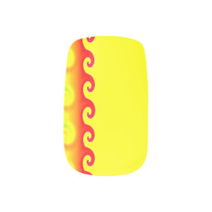 Red Waves Minx Nail Art Decals