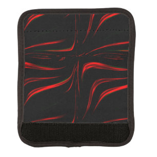 Red wavy traces in black background. luggage handle wrap
