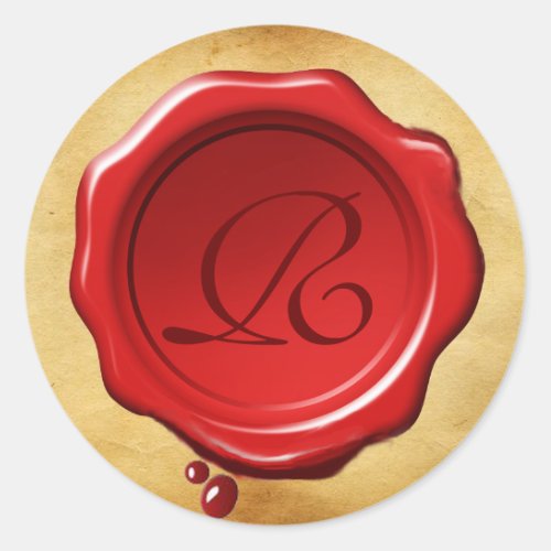 RED  WAX SEAL PARCHMENT Monogram