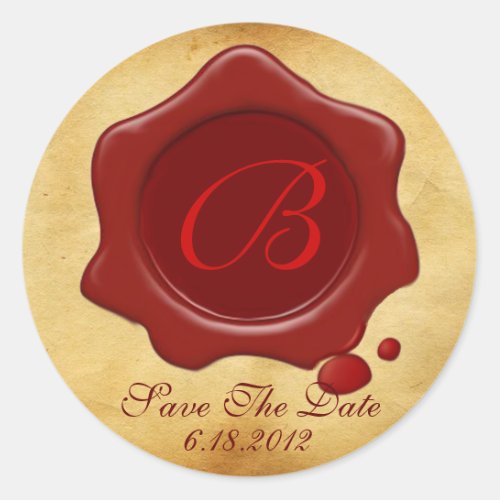 RED  WAX SEAL PARCHMENT Monogram