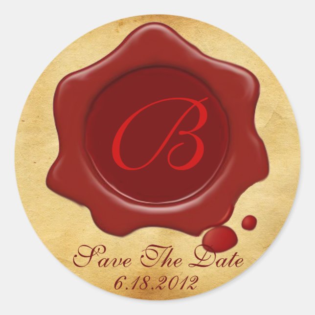 RED  WAX SEAL PARCHMENT Monogram (Front)
