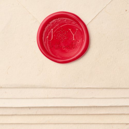 Red Wax Seal Sticker Joy to the World