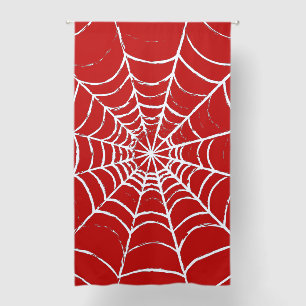Red Web Blackout Curtains