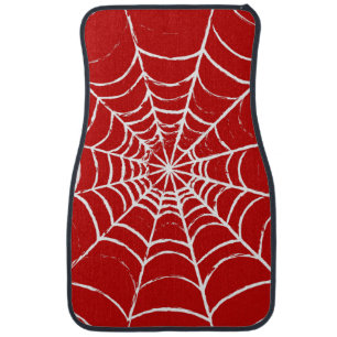Red Web Car Floor Mat