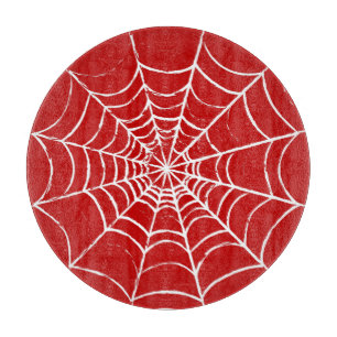 Red Web Cutting Board