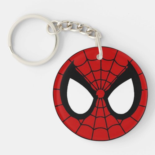 Red Web Hero Double-Sided Round Acrylic Keychain